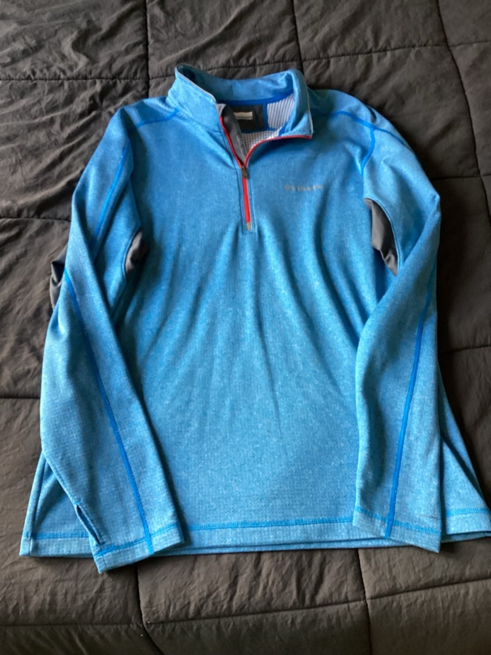 Columbia Men's L Light Blue Quarter-Zip Sweater